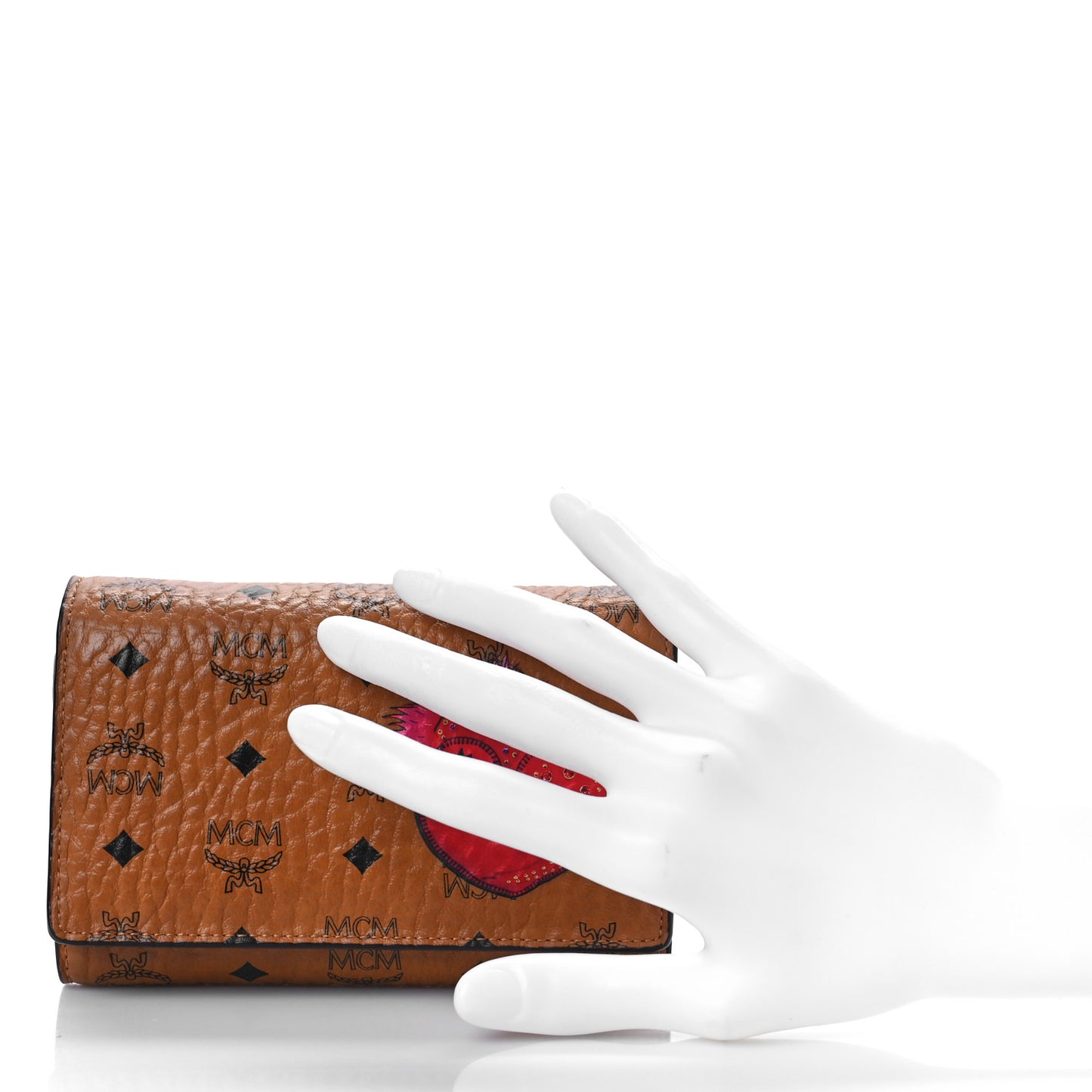 Visetos New Year Series Rooster Three-Fold Flap Wallet Cognac