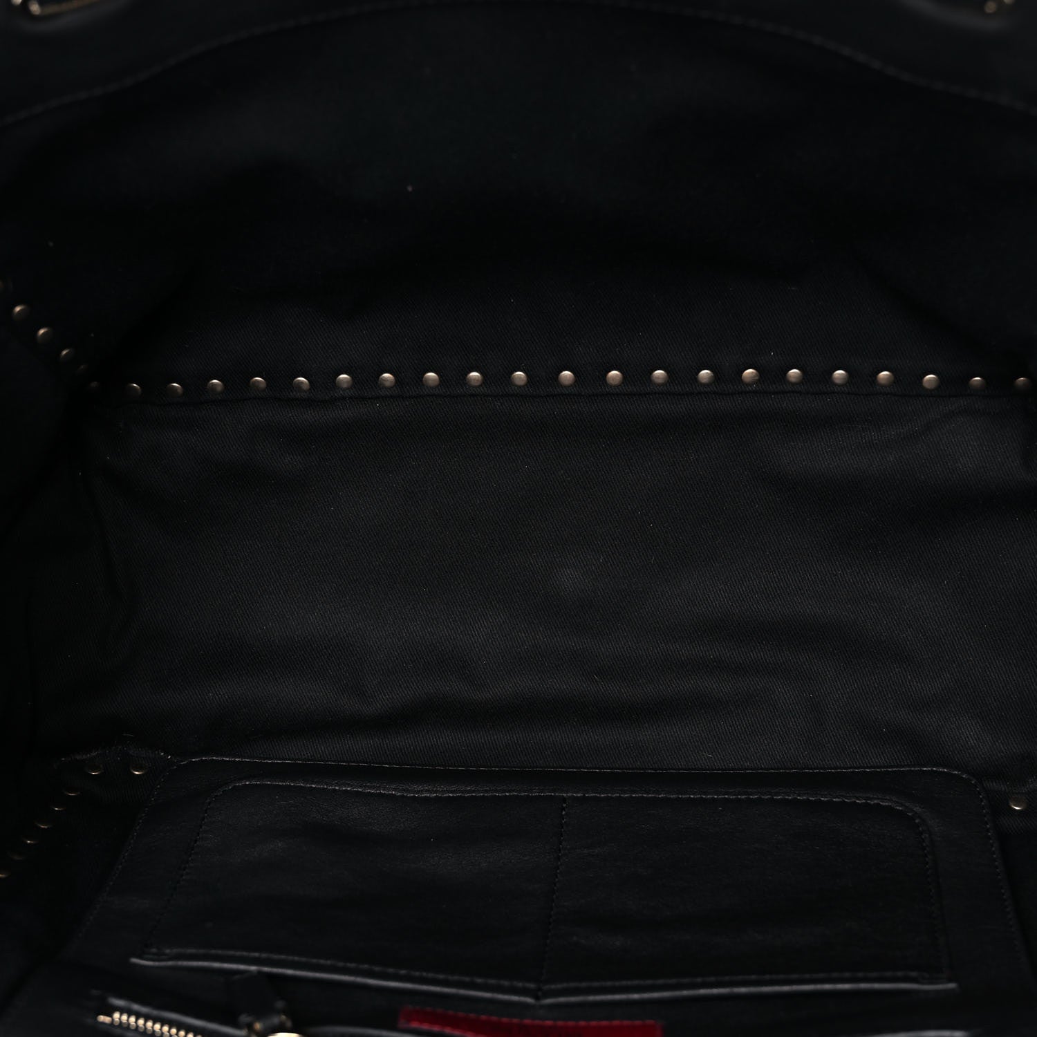 Valentino Garavani Vitello Medium Rockstud Tote Black 5 of 14