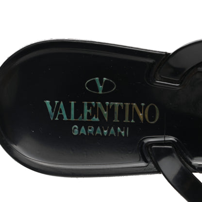 Valentino Garavani PVC Jelly Rockstud Bow Thong Sandals 41 Black 7 of 8