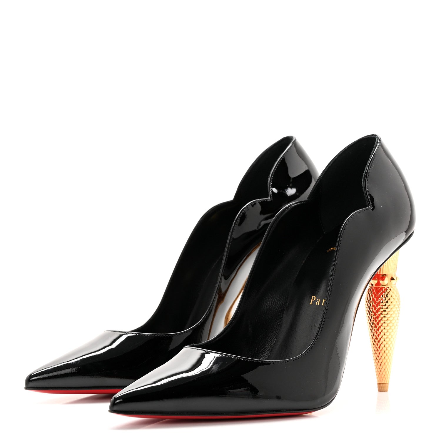 Christian Louboutin Patent LipChick 100 Pumps 39 Black 3 of 13