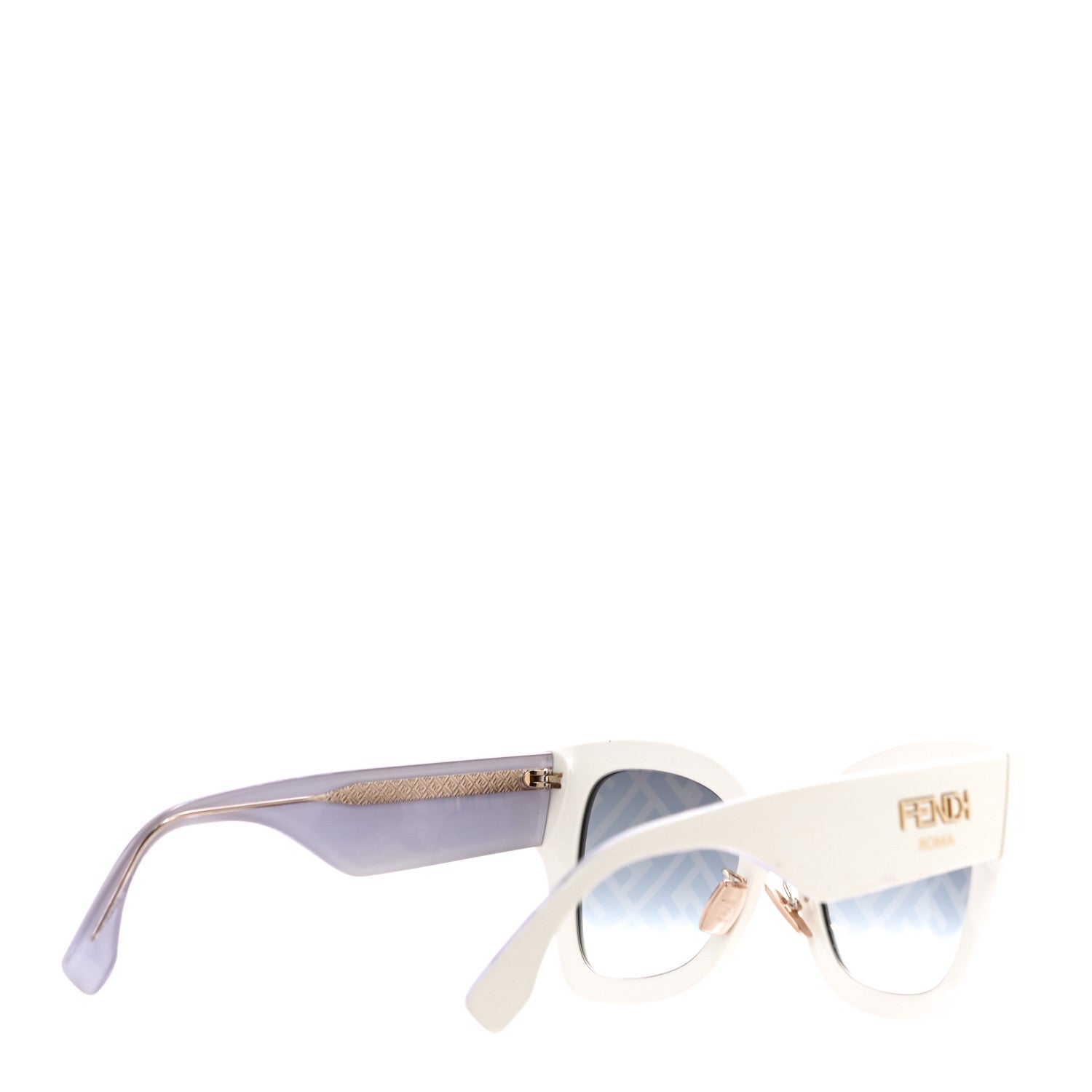 Fendi Acetate FF Sunglasses FF 0434/G/S White Gold 3 of 8
