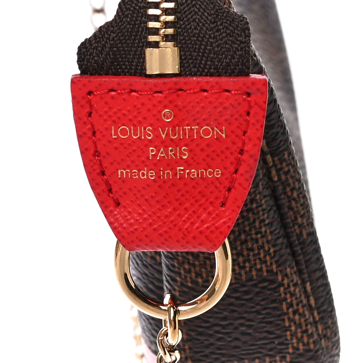 Damier Ebene 2019 Christmas Animation Mini Pochette Accessories Red