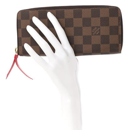 Louis Vuitton Damier Ebene Clemence Wallet Cherry 2 of 7