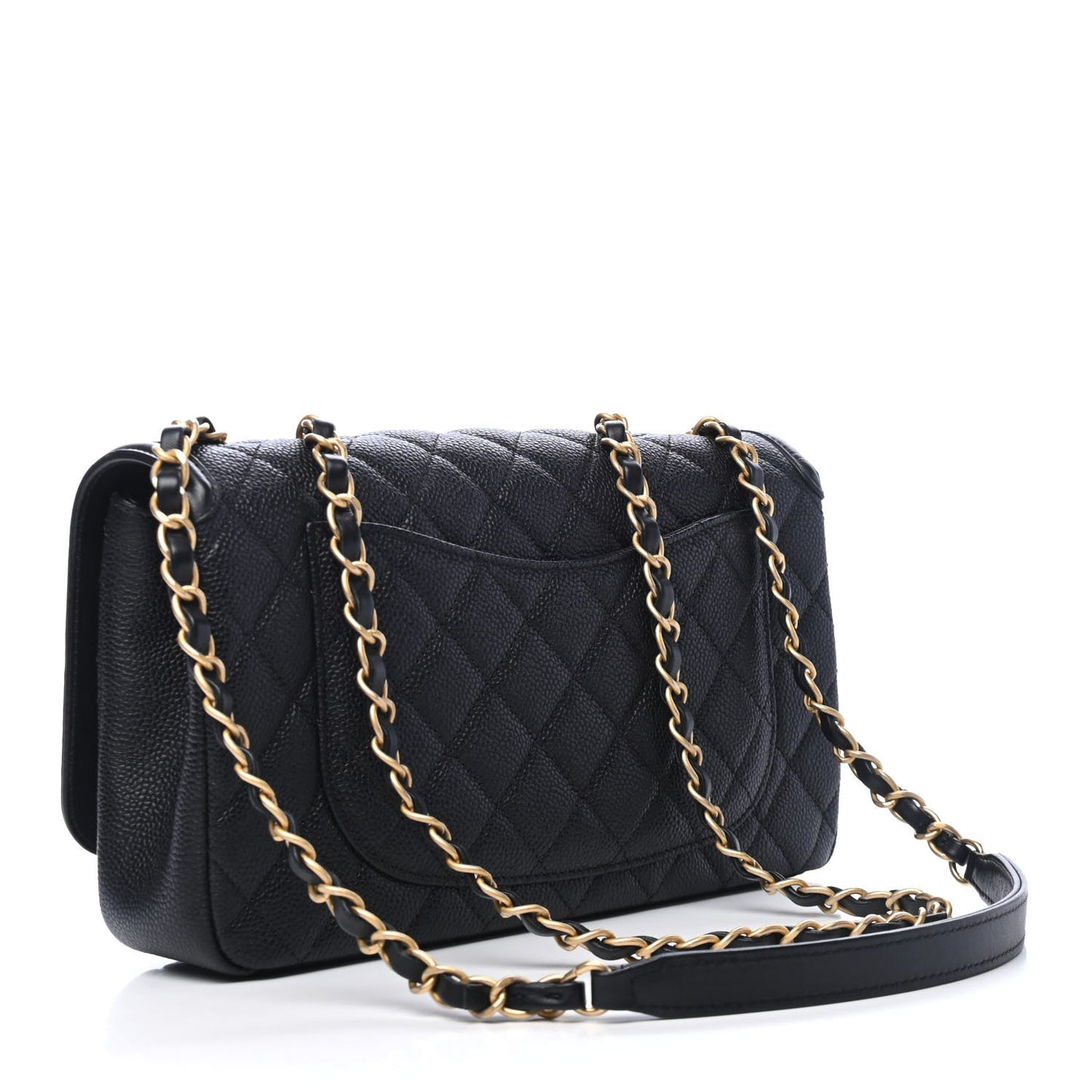 Caviar Quilted Medium CC Filigree Flap Black