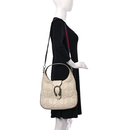 Gucci Calfskin Web Quilted Small Dionysus Hobo White 2 of 14