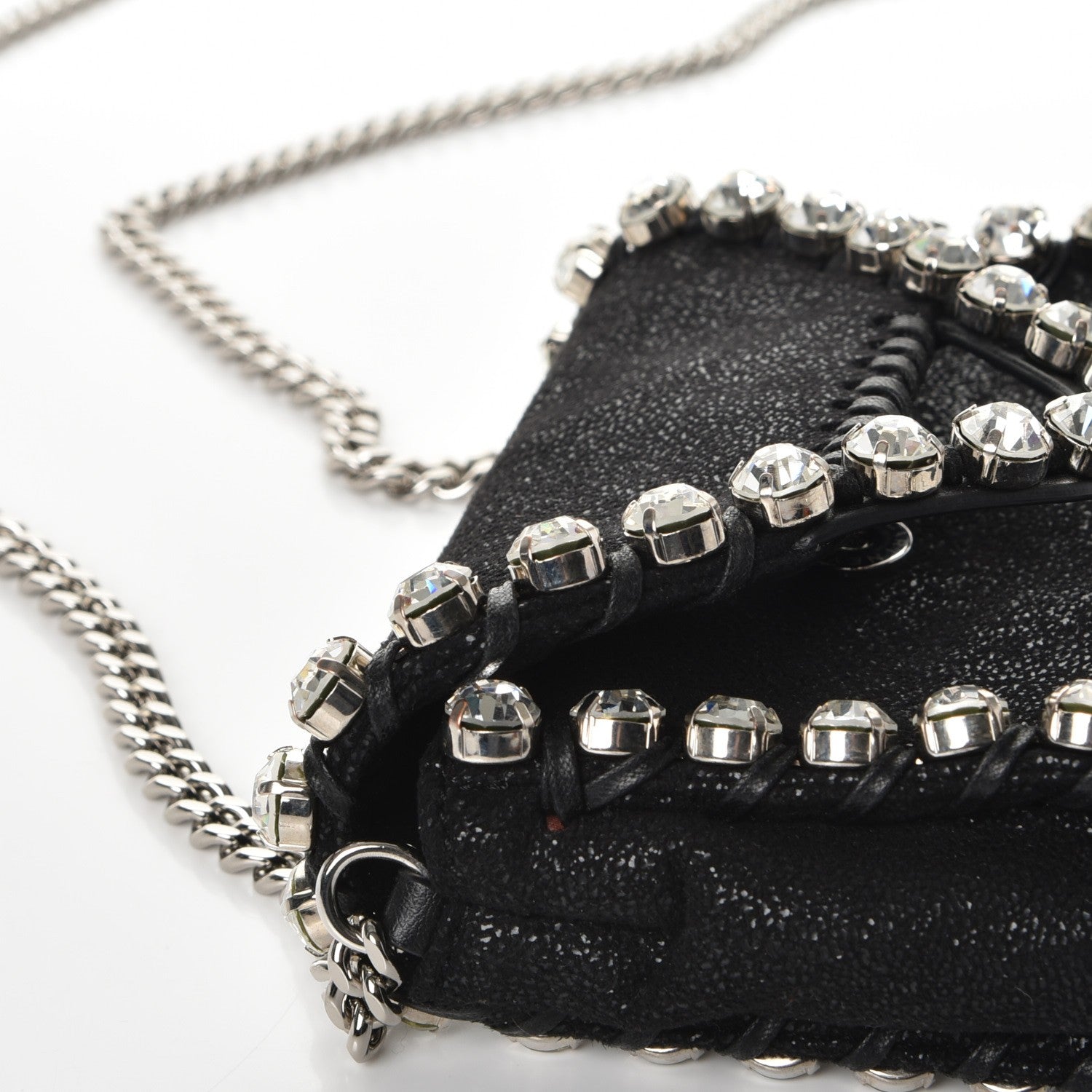 Stella McCartney Shaggy Deer Tiny Falabella Crystal Crossbody Black 11 of 12