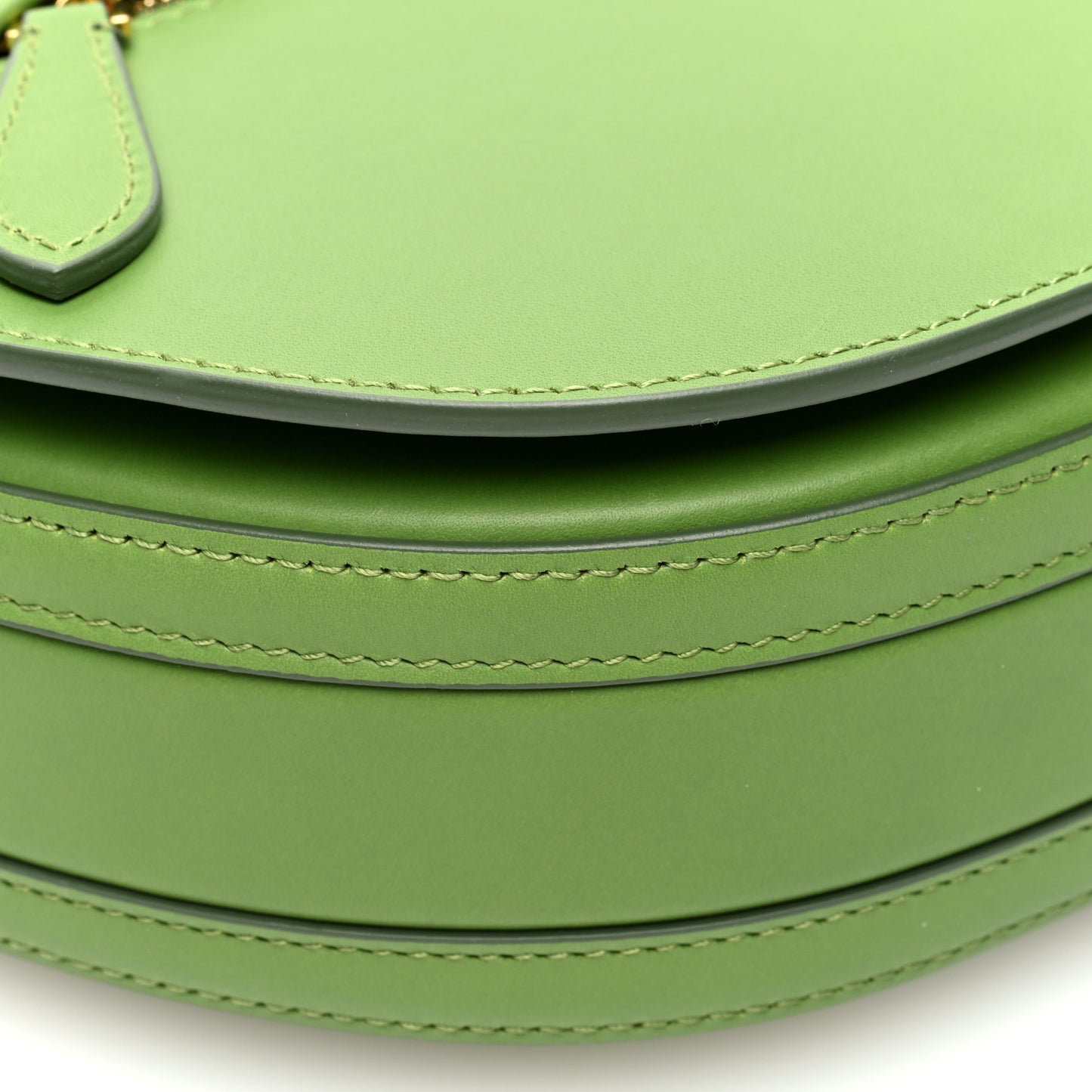 Calfskin Small Olympia Shoulder Bag Marsh Green
