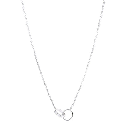 Cartier 18K White Gold Interlocking LOVE Necklace 1 of 6