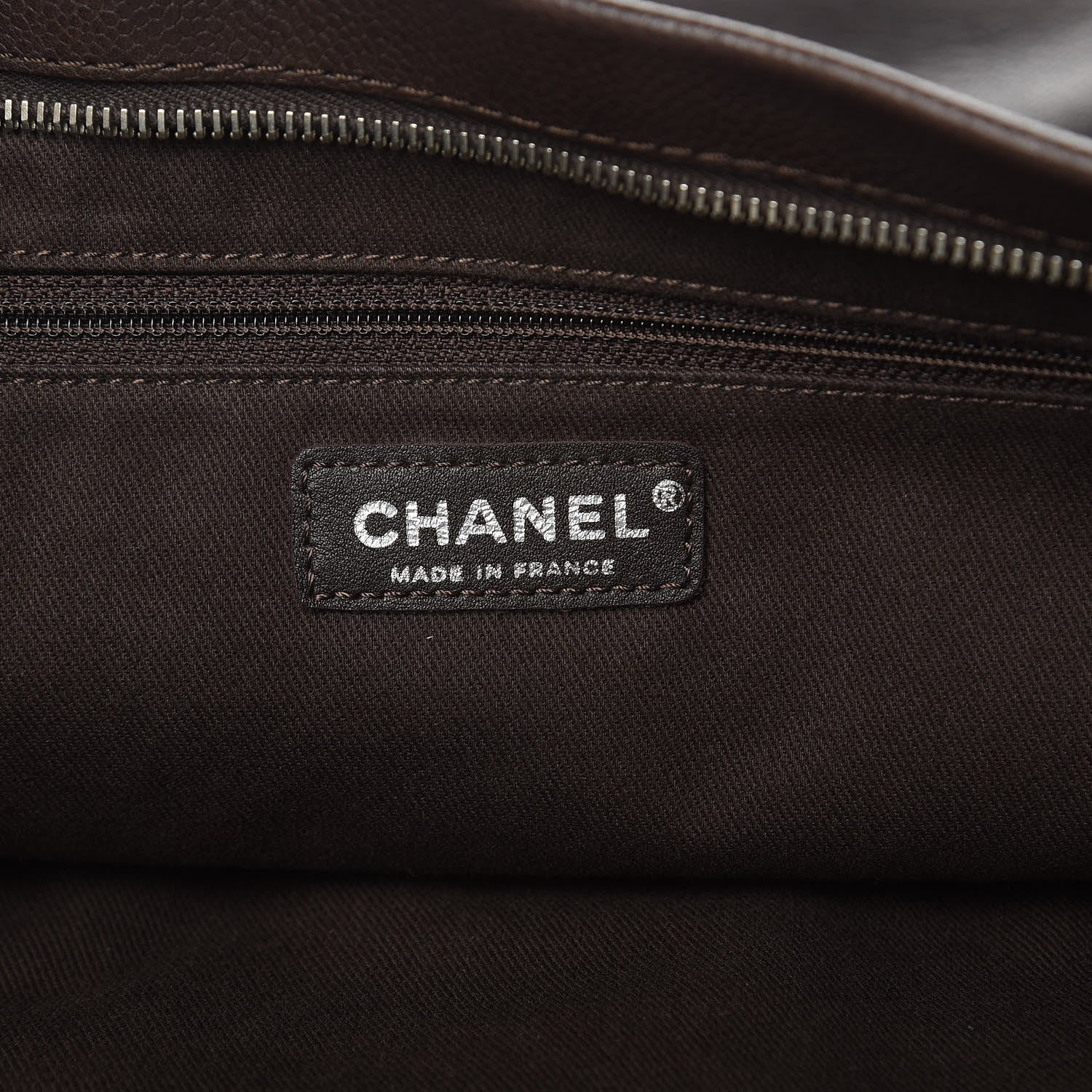 Chanel Caviar Large CC Tuck Tote Brown 6 of 12