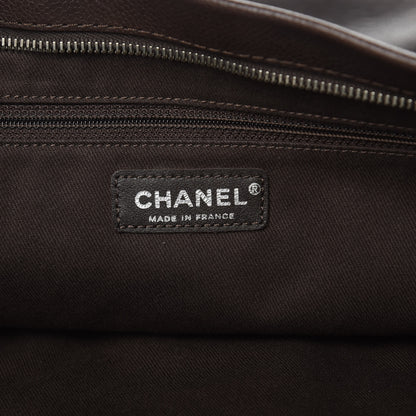 Chanel Caviar Large CC Tuck Tote Brown 6 of 12