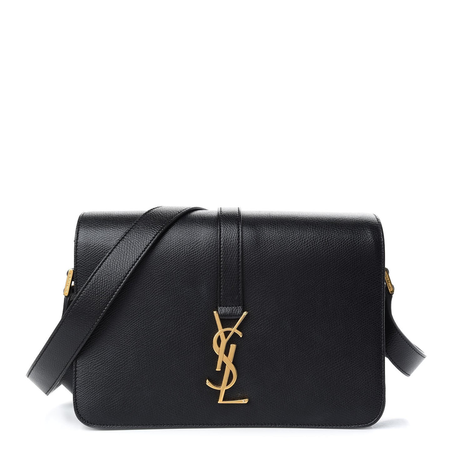 Textured Calfskin Medium Classic Monogram Universite Bag Black