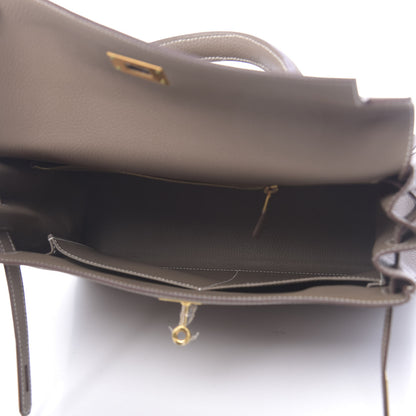 Hermes Togo Kelly Retourne 32 Etoupe 5 of 12