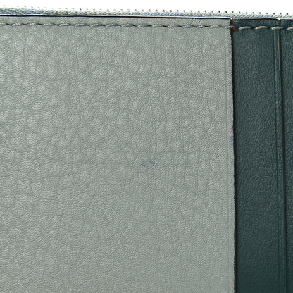 Burberry Grainy Calfskin Zip Card Case Eucalyptus Green Dark Bottle Green 6 of 7