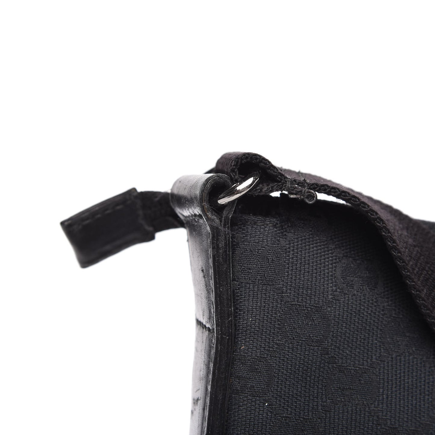 Monogram Perforated Calfskin Messenger Black