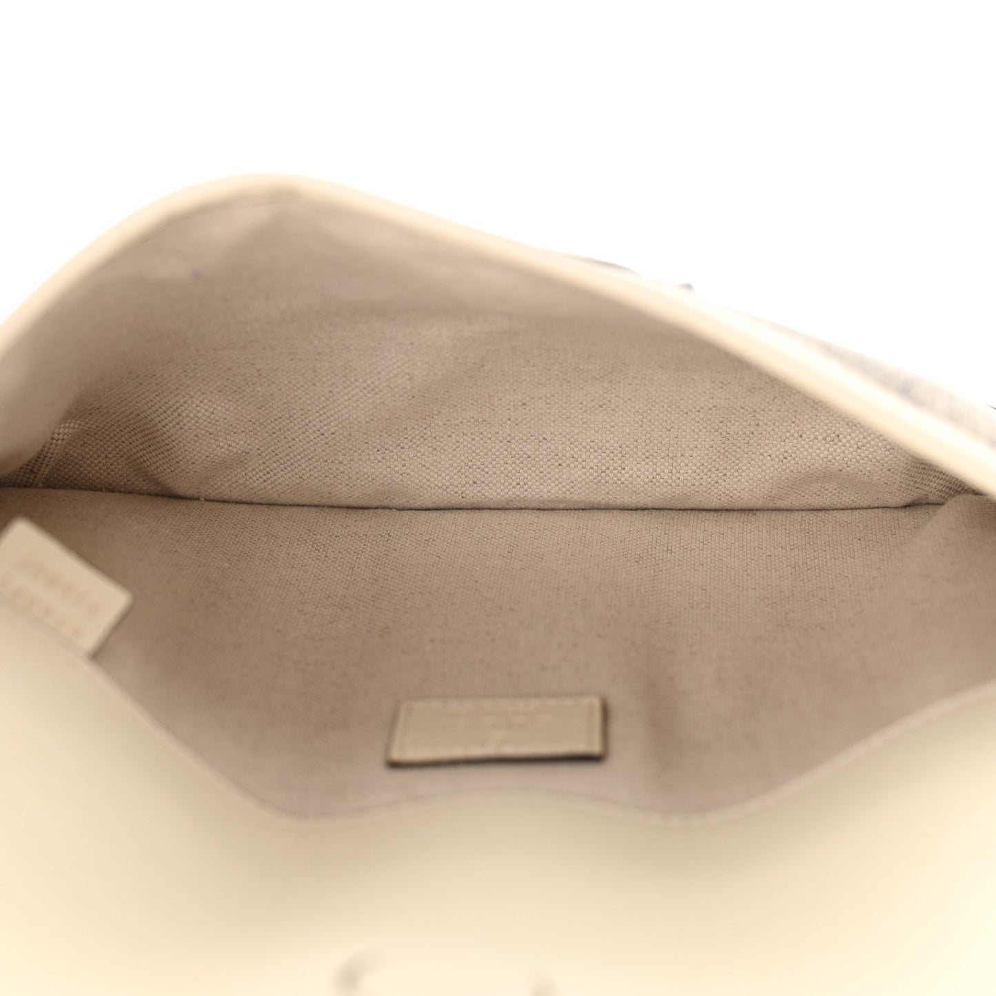 GG Supreme Monogram Web Small Ophidia Belt Bag Beige Ebony White