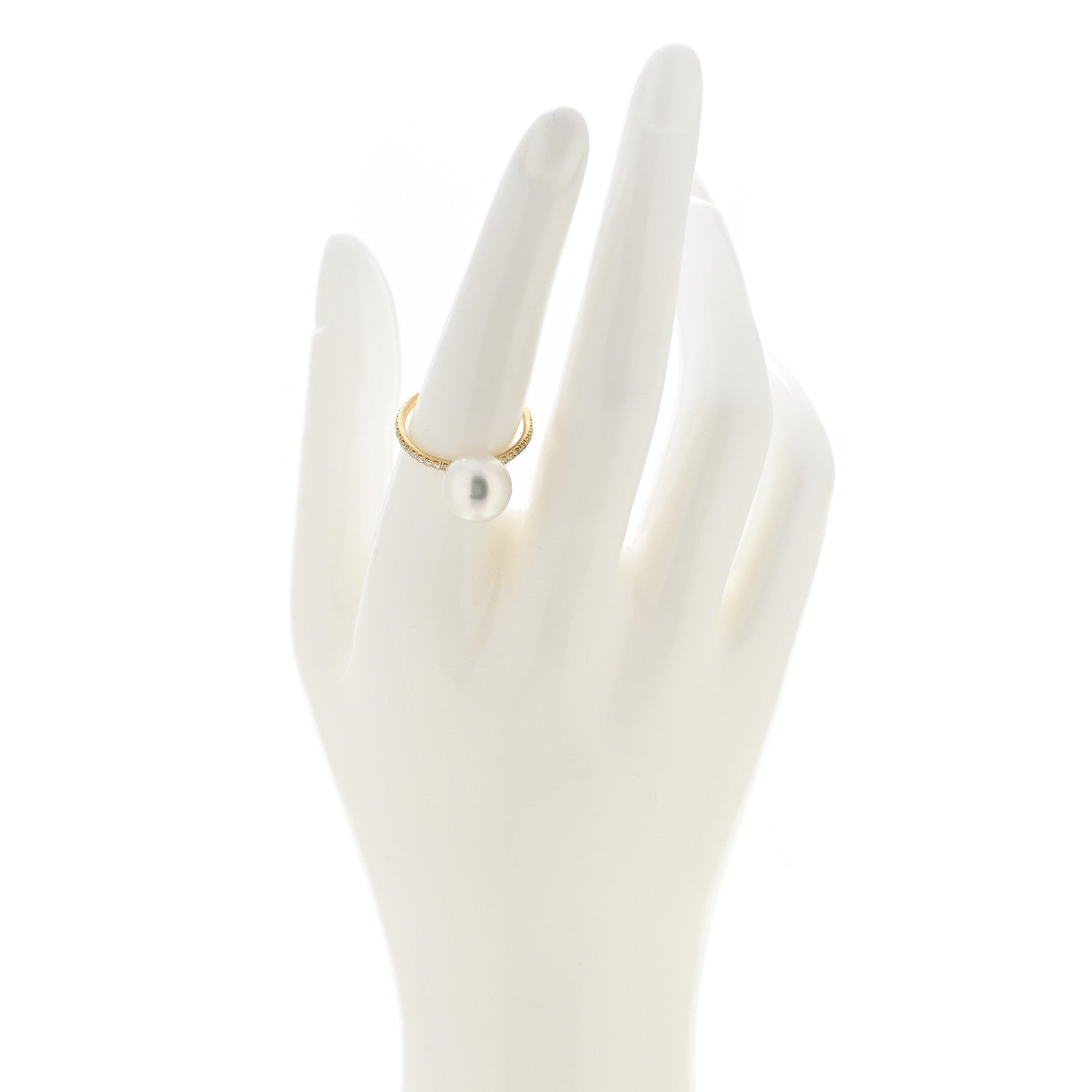 Irene Neuwirth 18K Yellow Gold Diamond South Sea Cultured Pearl 10mm Gumball Ring 54 7 2 of 7