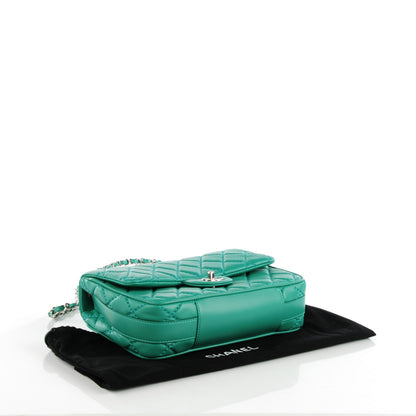 Chanel Lambskin Quilted Medium Easy Carry Flap Green 4 of 8