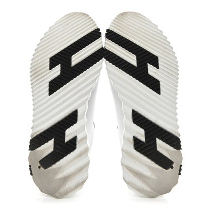 Hermes Sport Goatskin Suede Goatskin Bouncing Sneakers 37 White Black 6 of 9