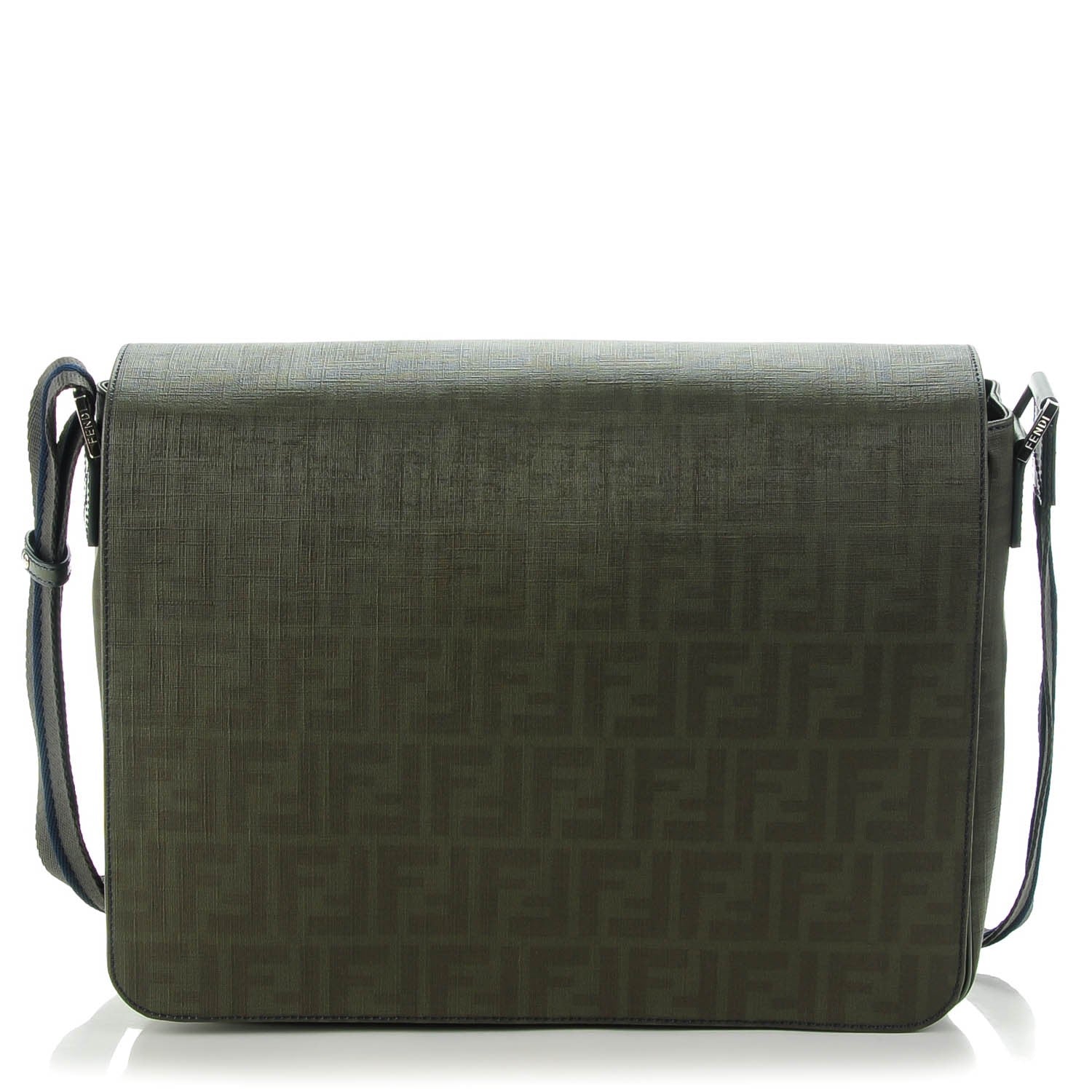 Fendi Zucca Spalmati Messenger Bag Green 1 of 7