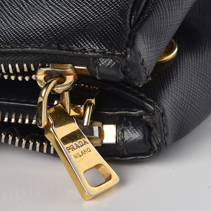 Prada Saffiano Medium Galleria Double Zip Tote Black 8 of 22