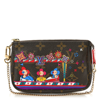 Louis Vuitton Monogram 2020 Christmas Animation Bumper Cars Mini Pochette Accessories Coquelicot 1 of 10