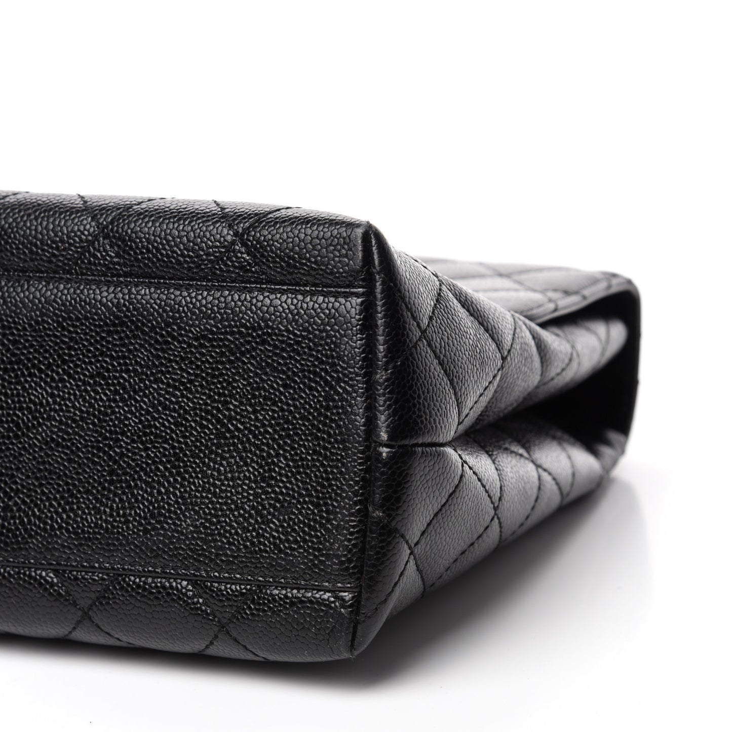 Caviar Quilted Jumbo Kelly Flap Black