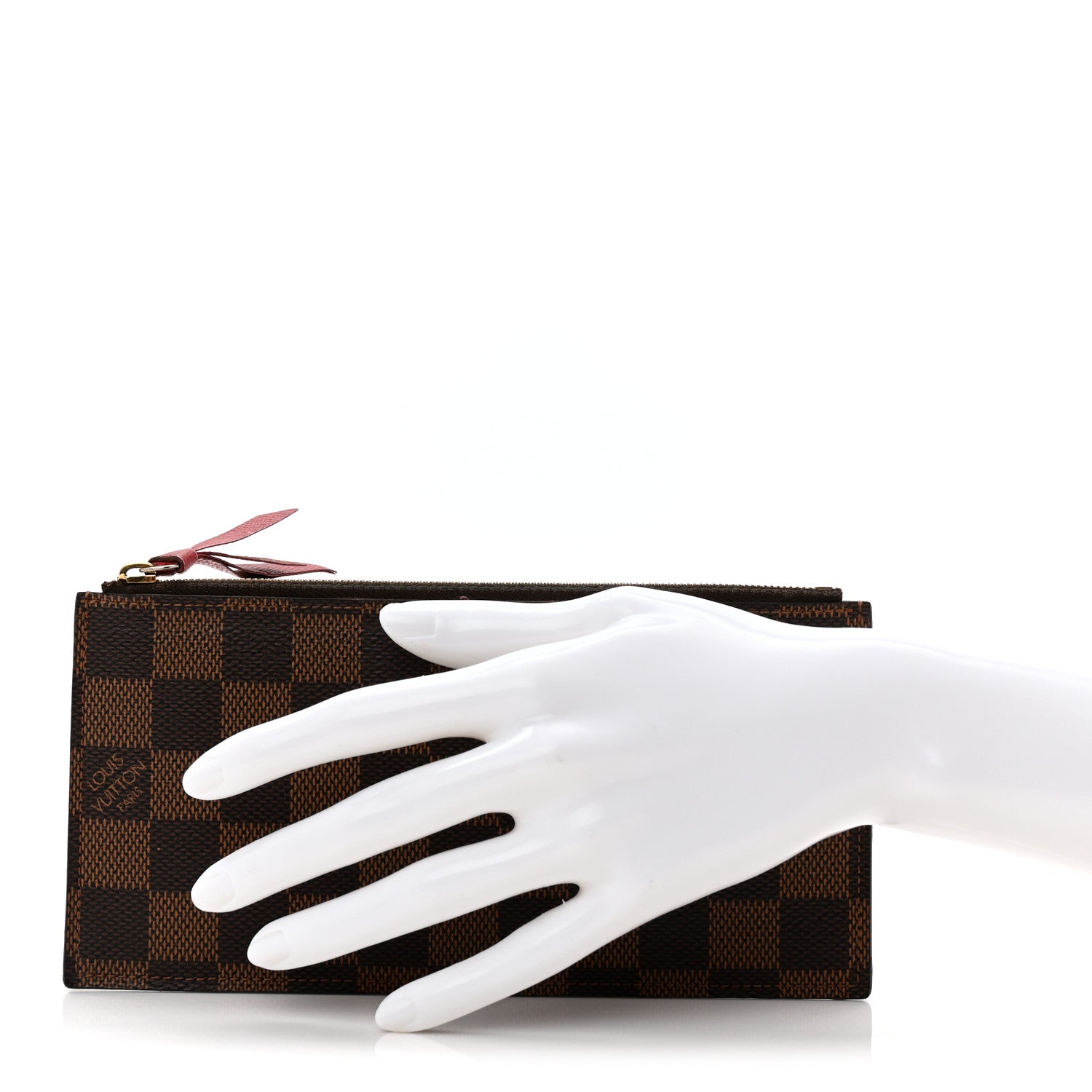 Louis Vuitton Damier Ebene Felicie Chain Wallet Zippered Insert 2 of 9