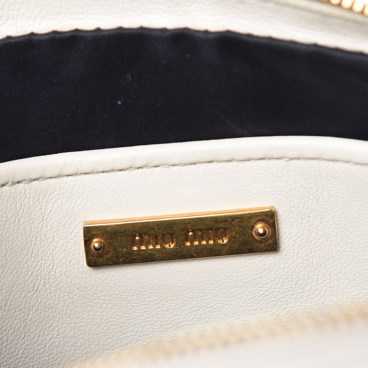 Miu Miu Nappa Matelasse Double Zip Chain Shoulder Bag White 7 of 15