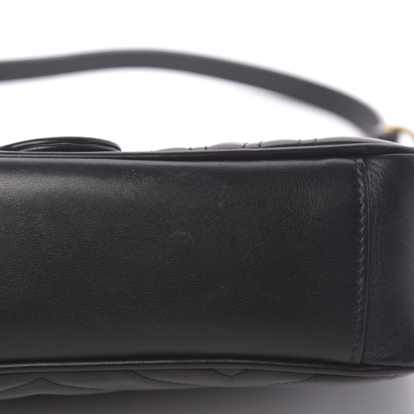 Calfskin Matelasse Small GG Marmont Shoulder Bag Black