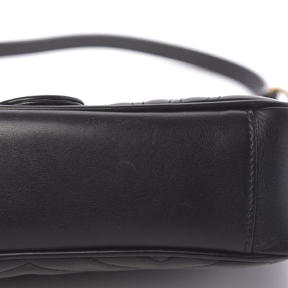Gucci Calfskin Matelasse Small GG Marmont Shoulder Bag Black 16 of 18