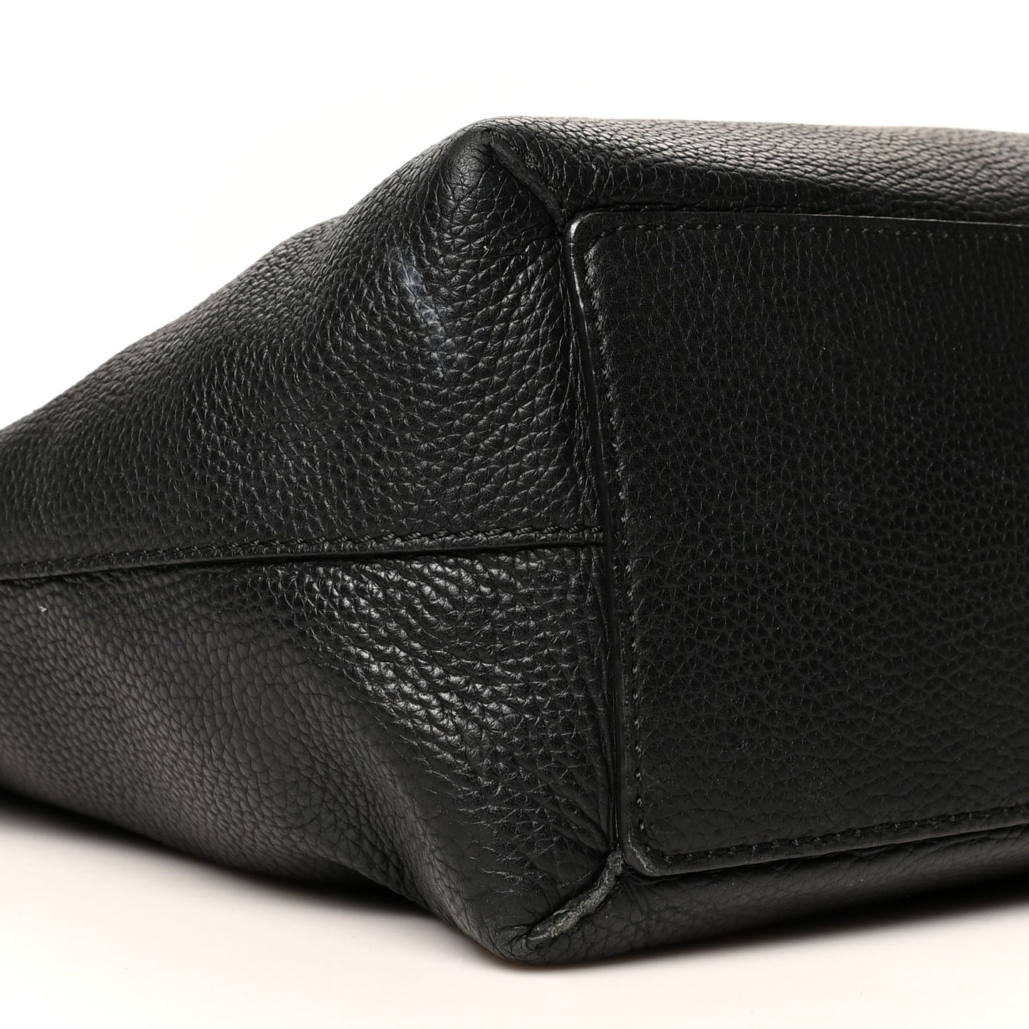 Grainy Calfskin Remington Tote Black