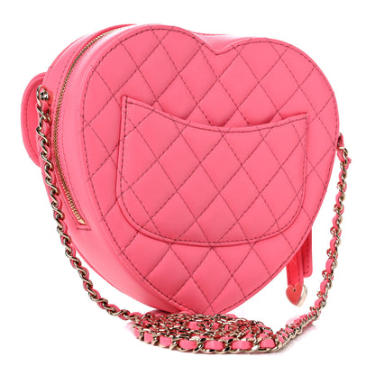Chanel Lambskin Quilted CC In Love Heart Bag Pink 3 of 10