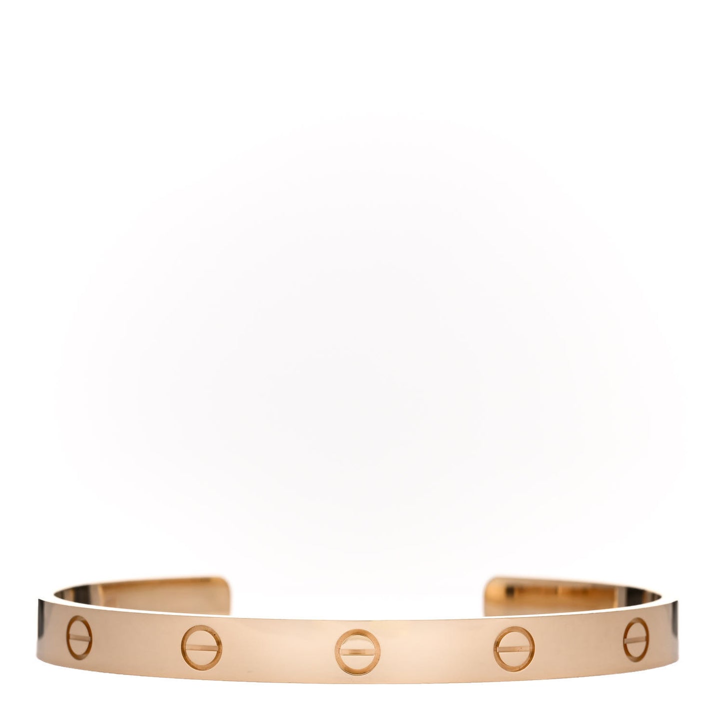 18K Yellow Gold LOVE Cuff Bracelet 19