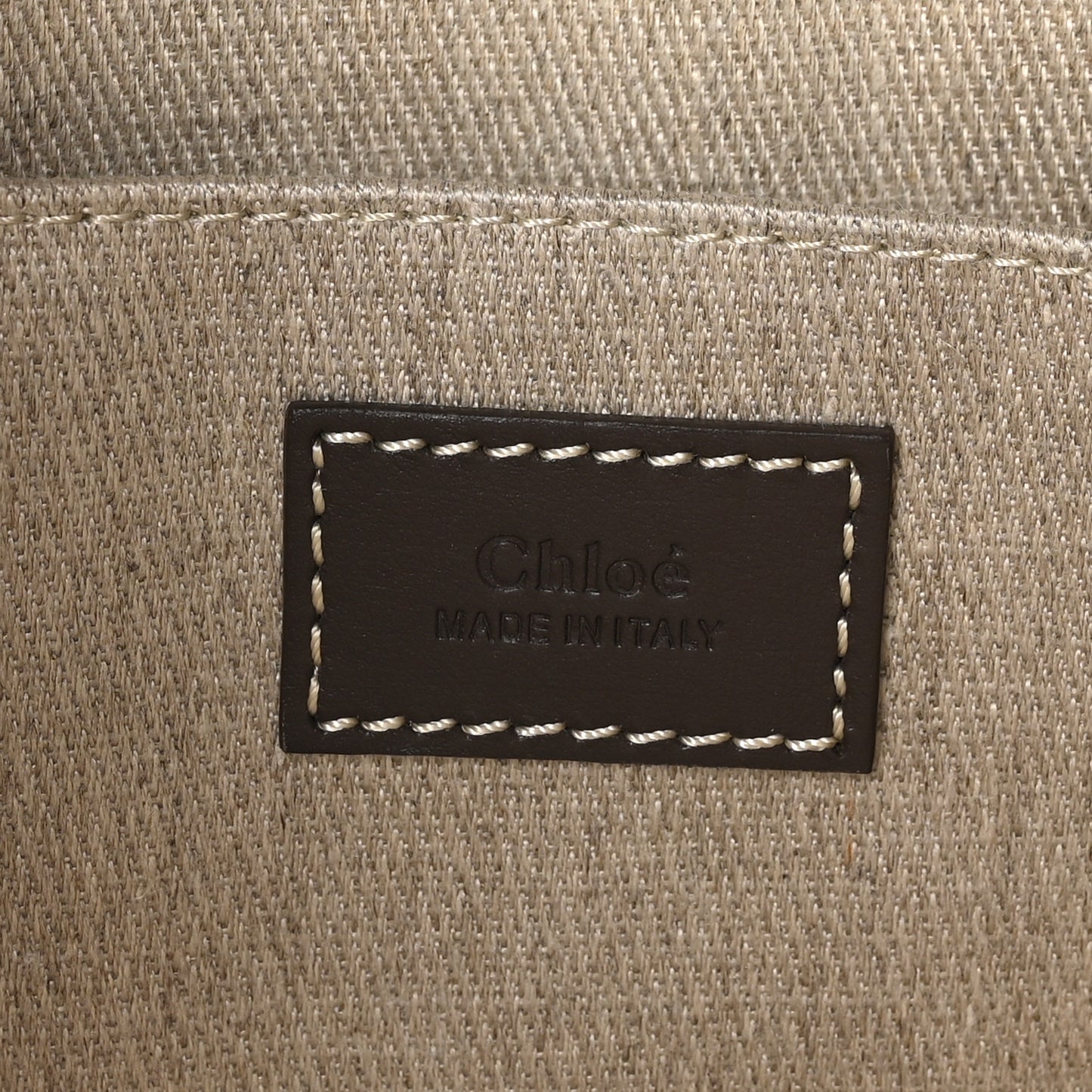 Linen Calfskin Medium Woody Tote Warm Green