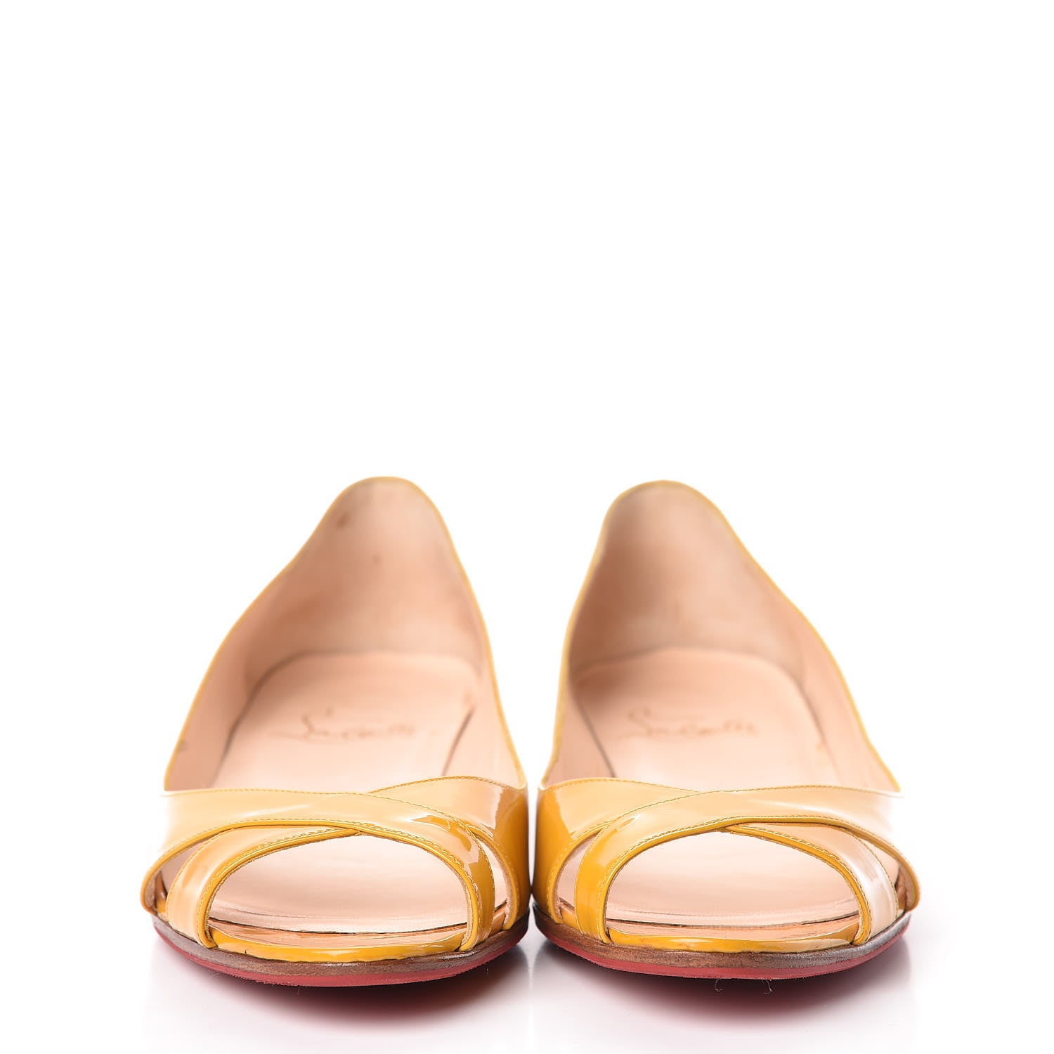 Christian Louboutin Patent Croisette Peep Toe Flats 36.5 2 of 17