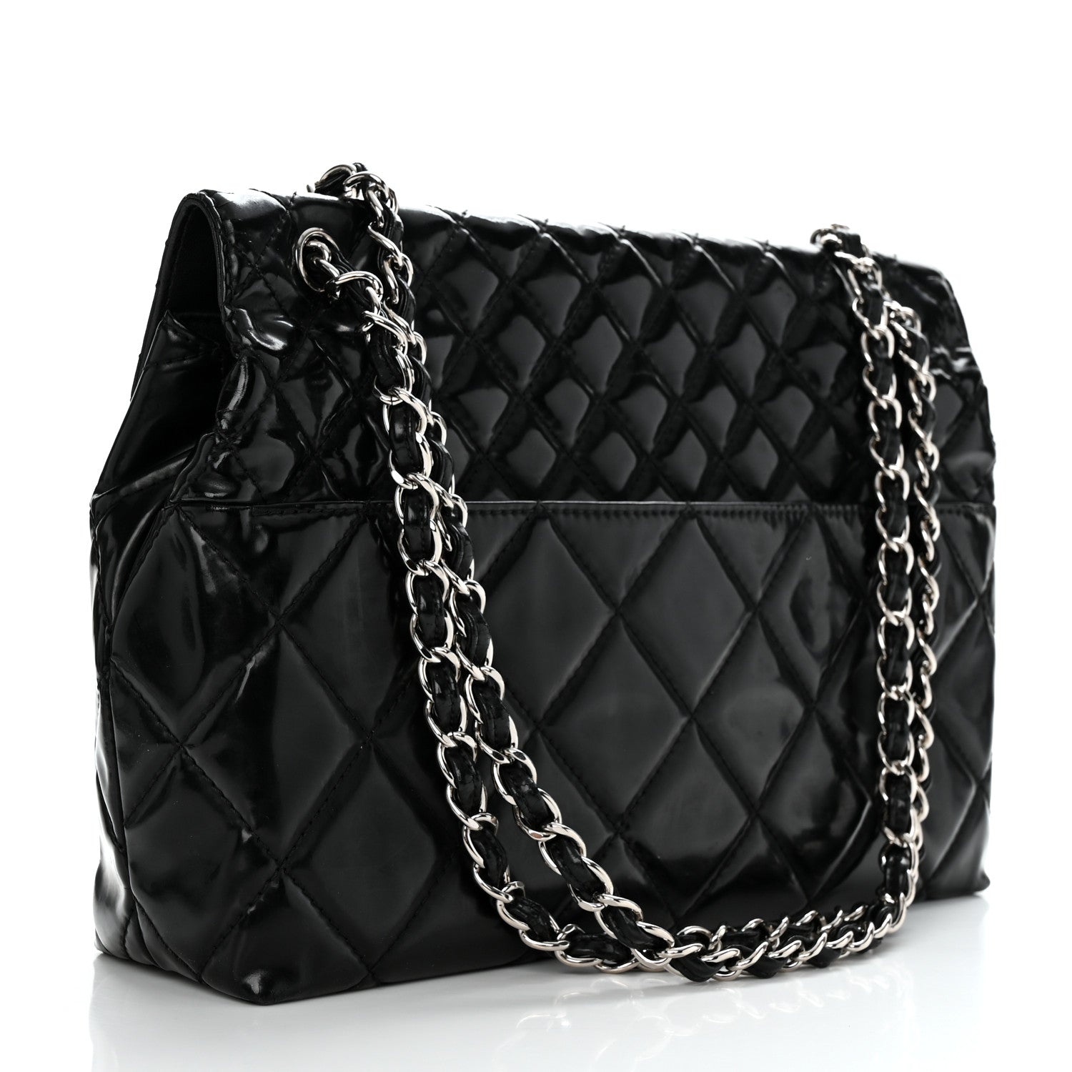 Chanel Vinyl Quilted In the Business Flap Bag Black 2 of 10