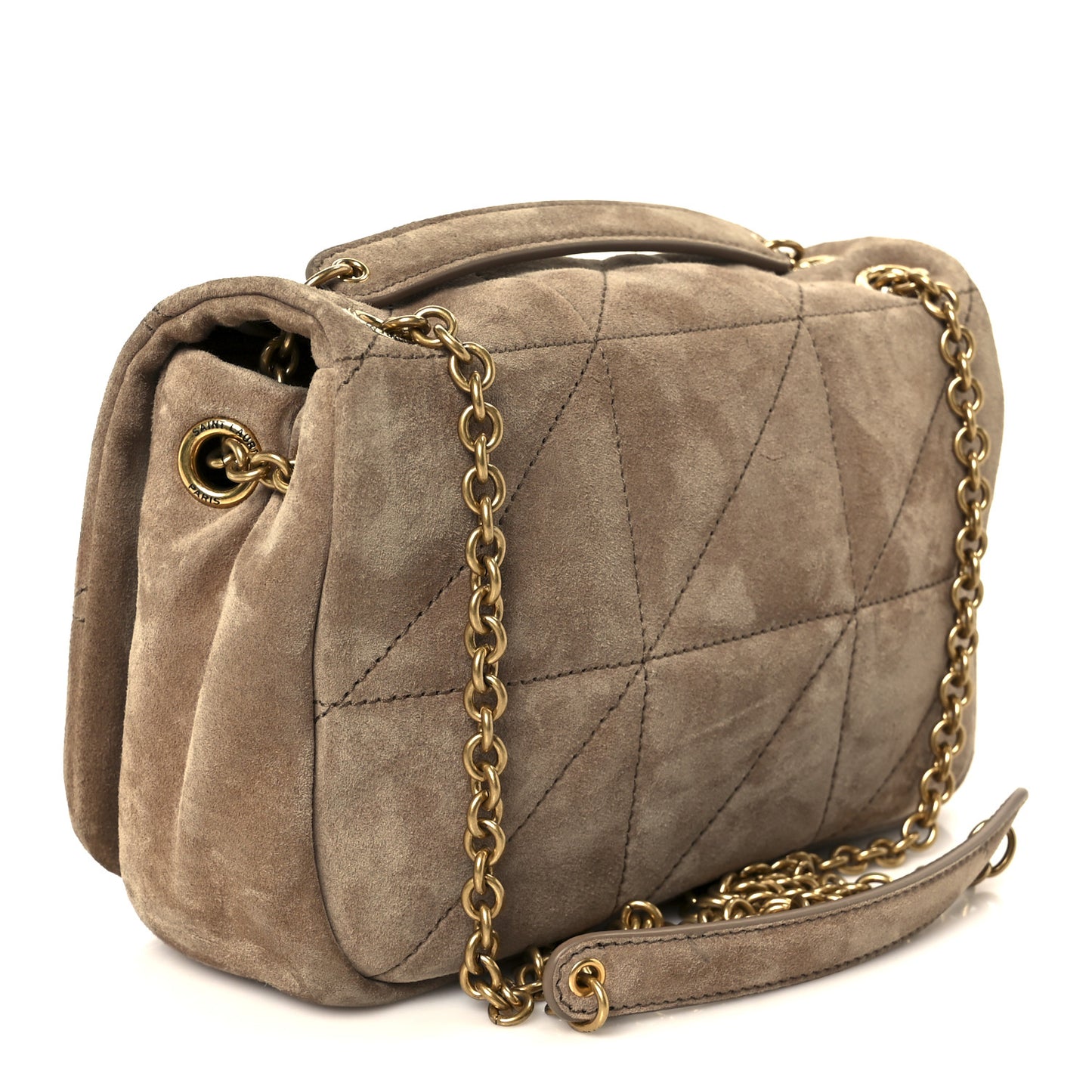 Suede Matelasse Monogram Mini Jamie 4.3 Whisper Pink