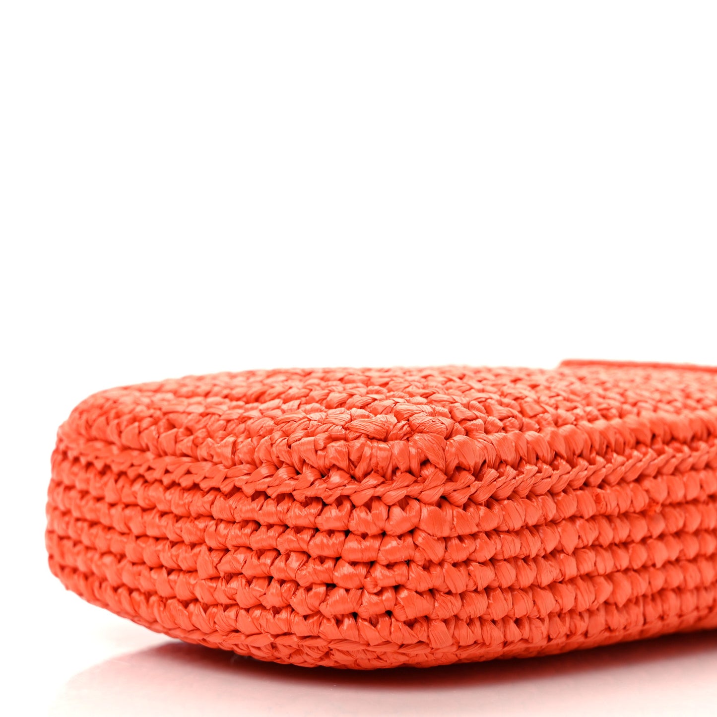 Yarn Raffia Effect Crochet Mini Crossbody Bag Arancio
