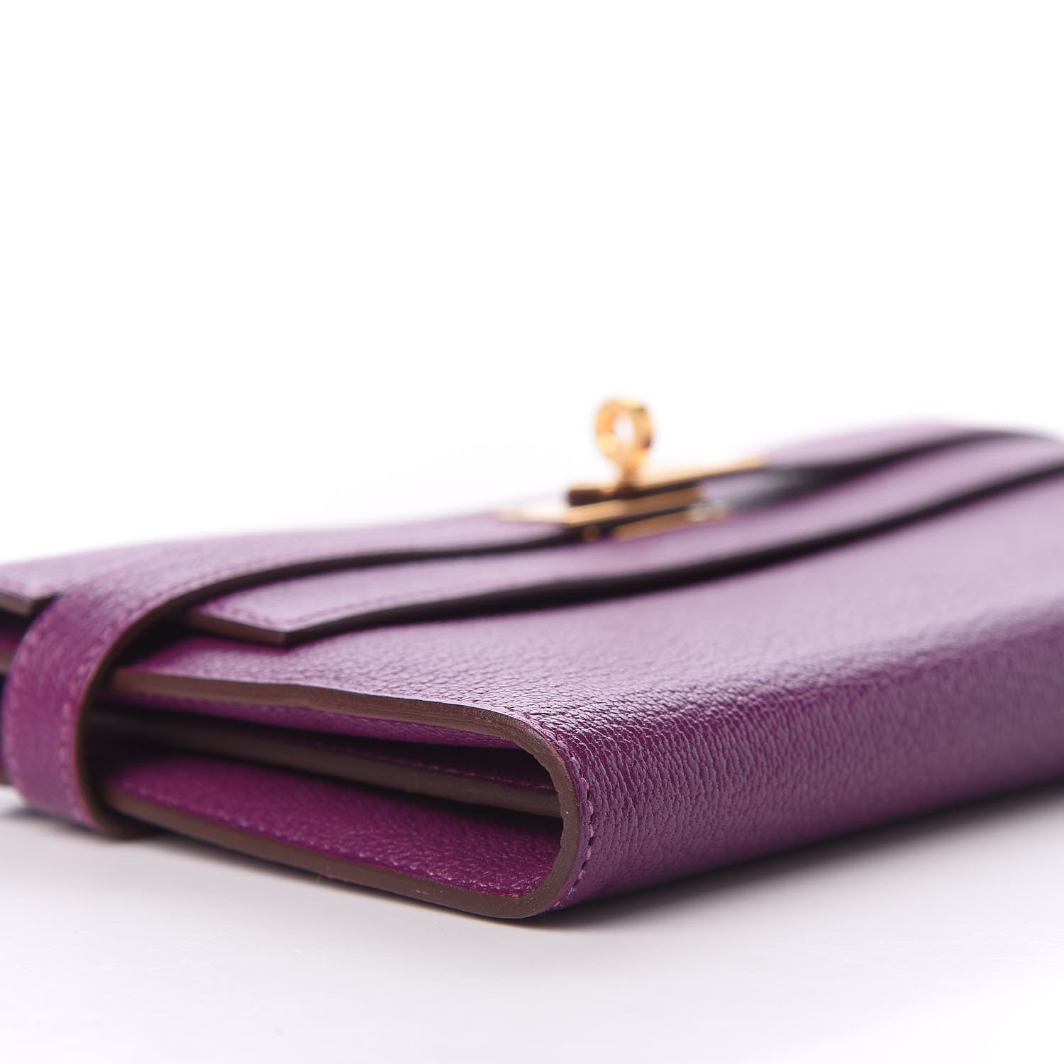 Hermes Chevre Mysore Kelly Longue Wallet Anemone 5 of 9