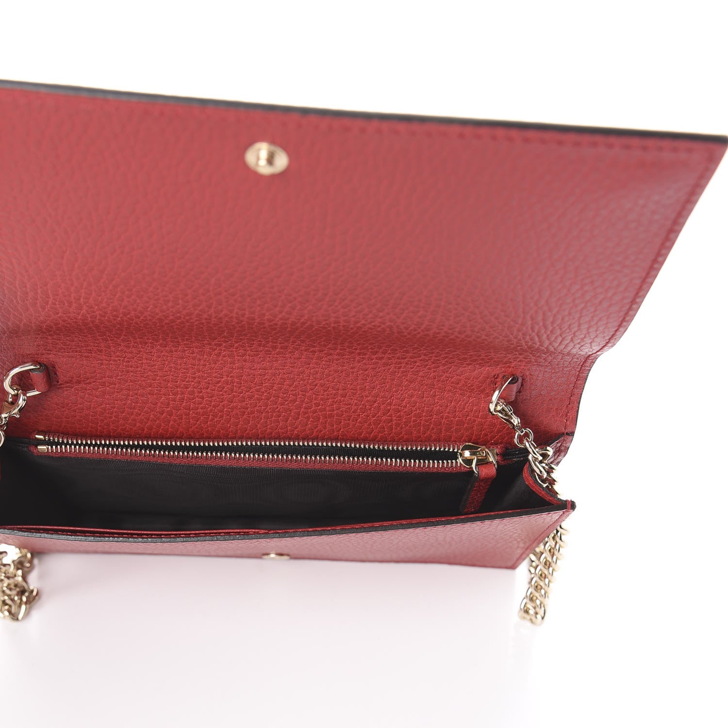 Gucci Dollar Calfskin Medium Betty Chain Wallet Tabasco 4 of 5