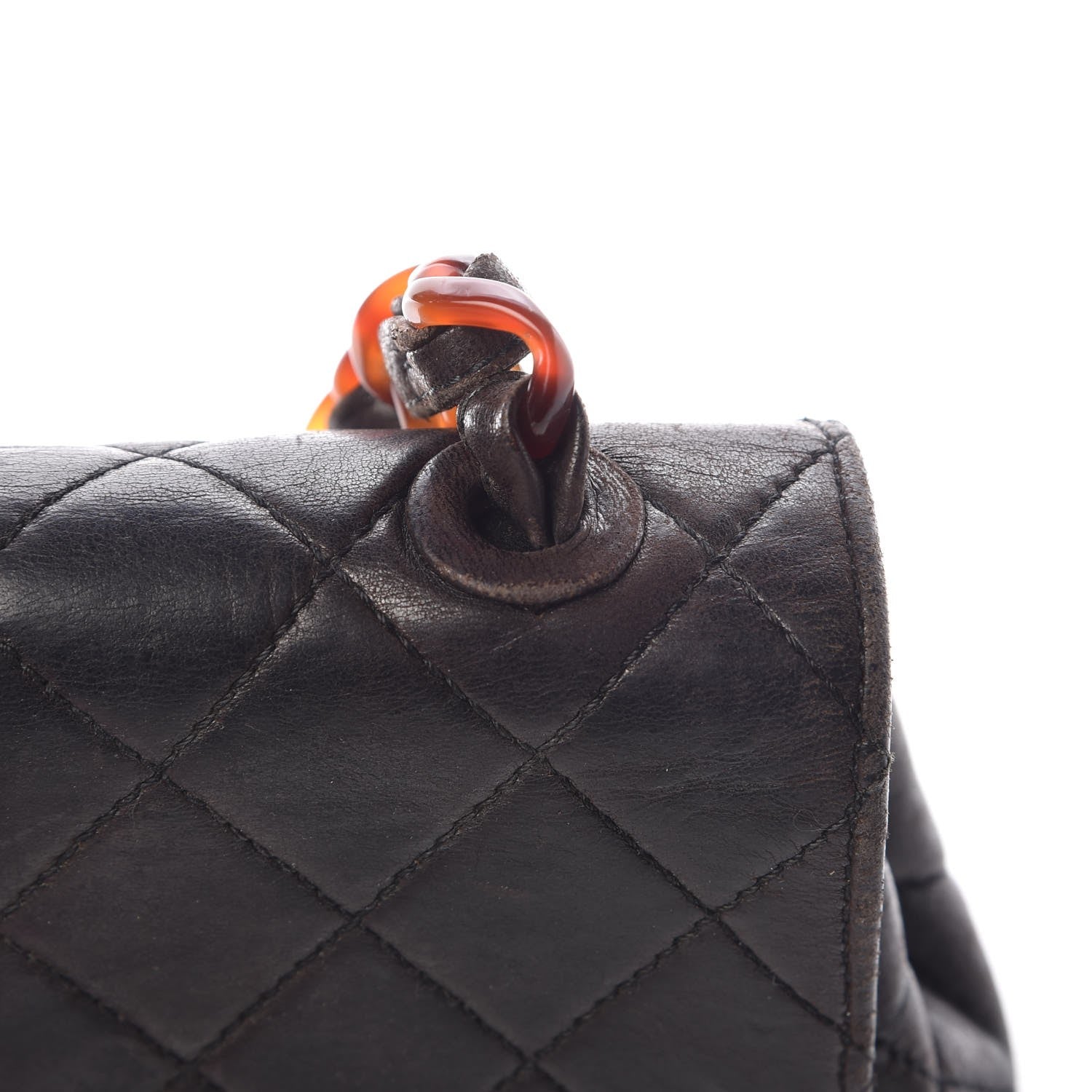 Chanel Lambskin Quilted Bekko Jumbo Single Flap Black 30 of 30