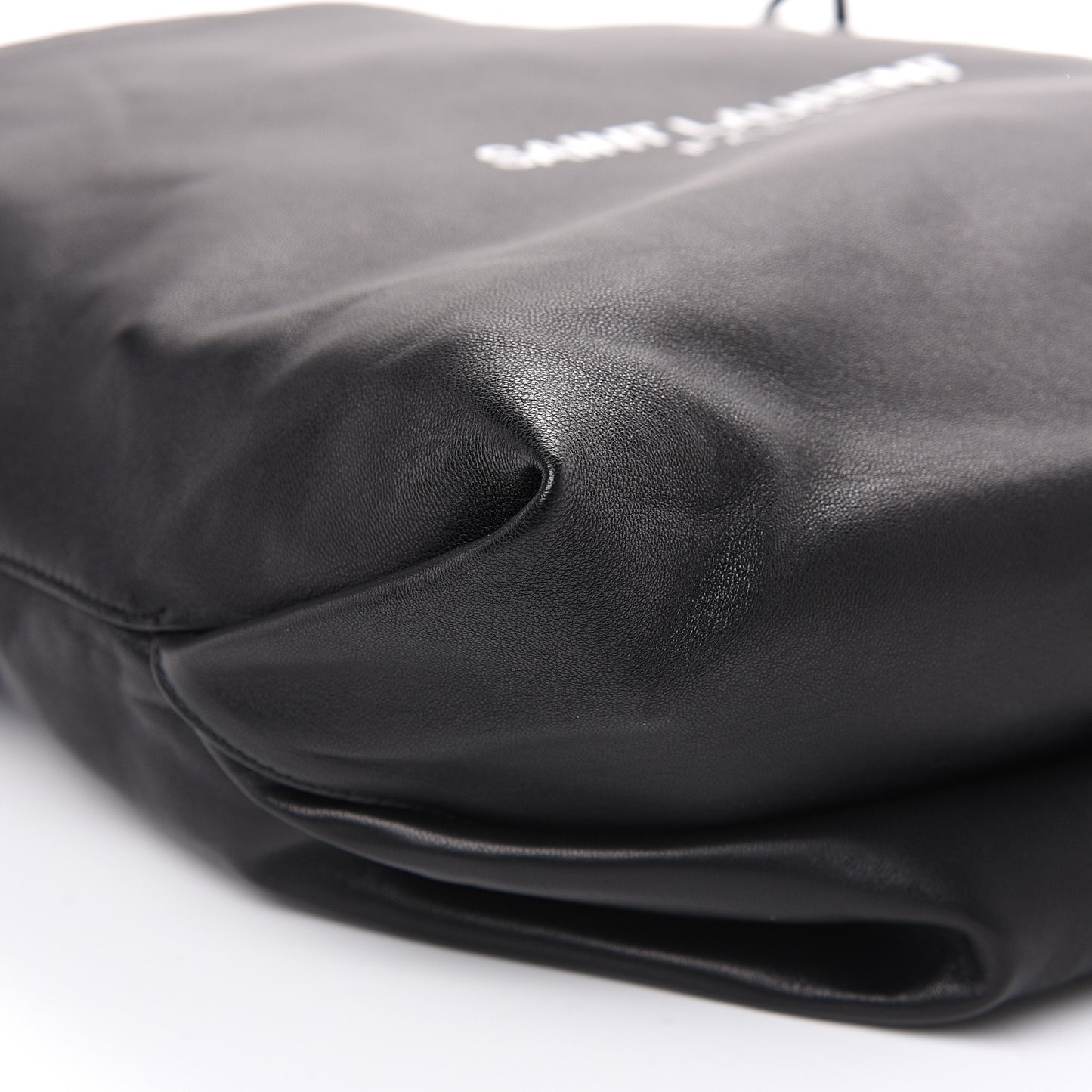Lambskin Teddy Bucket Bag Black