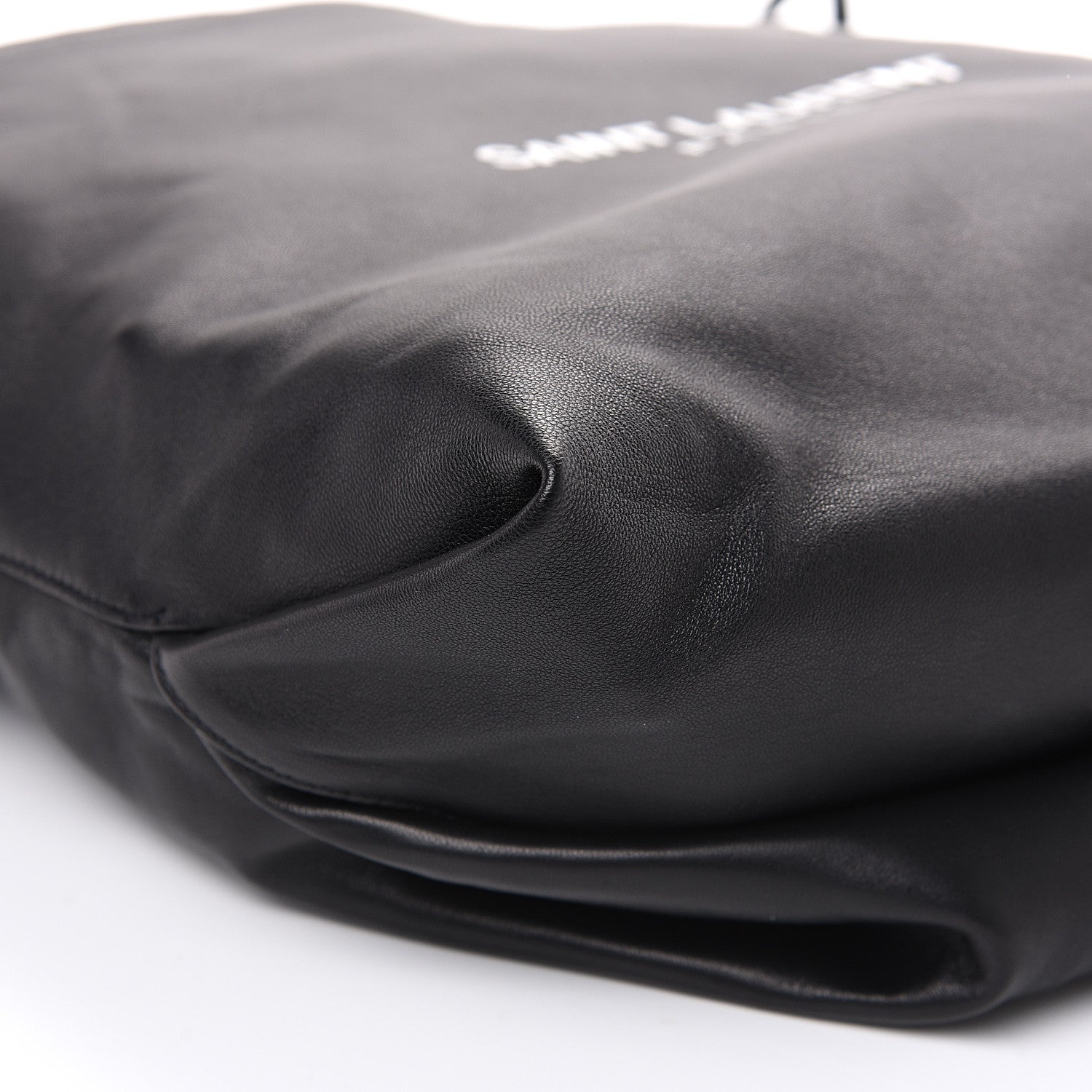 Saint Laurent Lambskin Teddy Bucket Bag Black 6 of 8