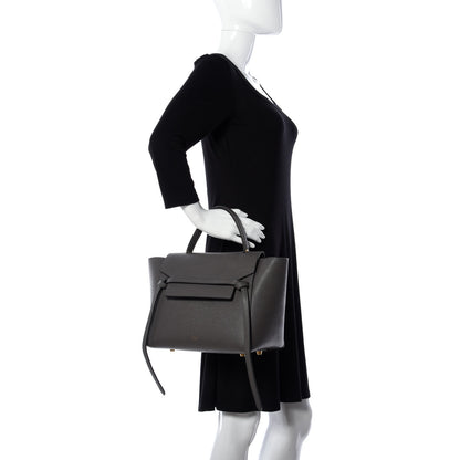 Celine Grained Calfskin Mini Belt Bag Grey 3 of 13