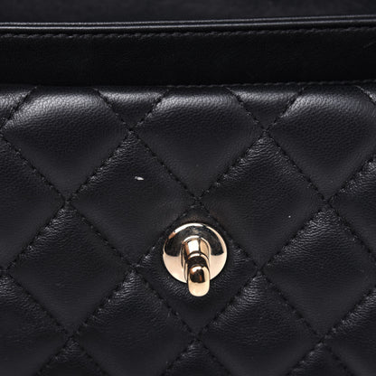 Chanel Lambskin Quilted Fold Up Again Clutch Black 11 of 17