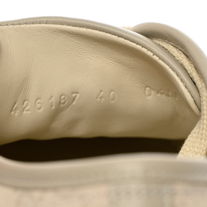 Gucci Washed Cotton GG Monogram Calfskin Womens Low Top Sneakers 40 White Mystic White Great White 16 of 18