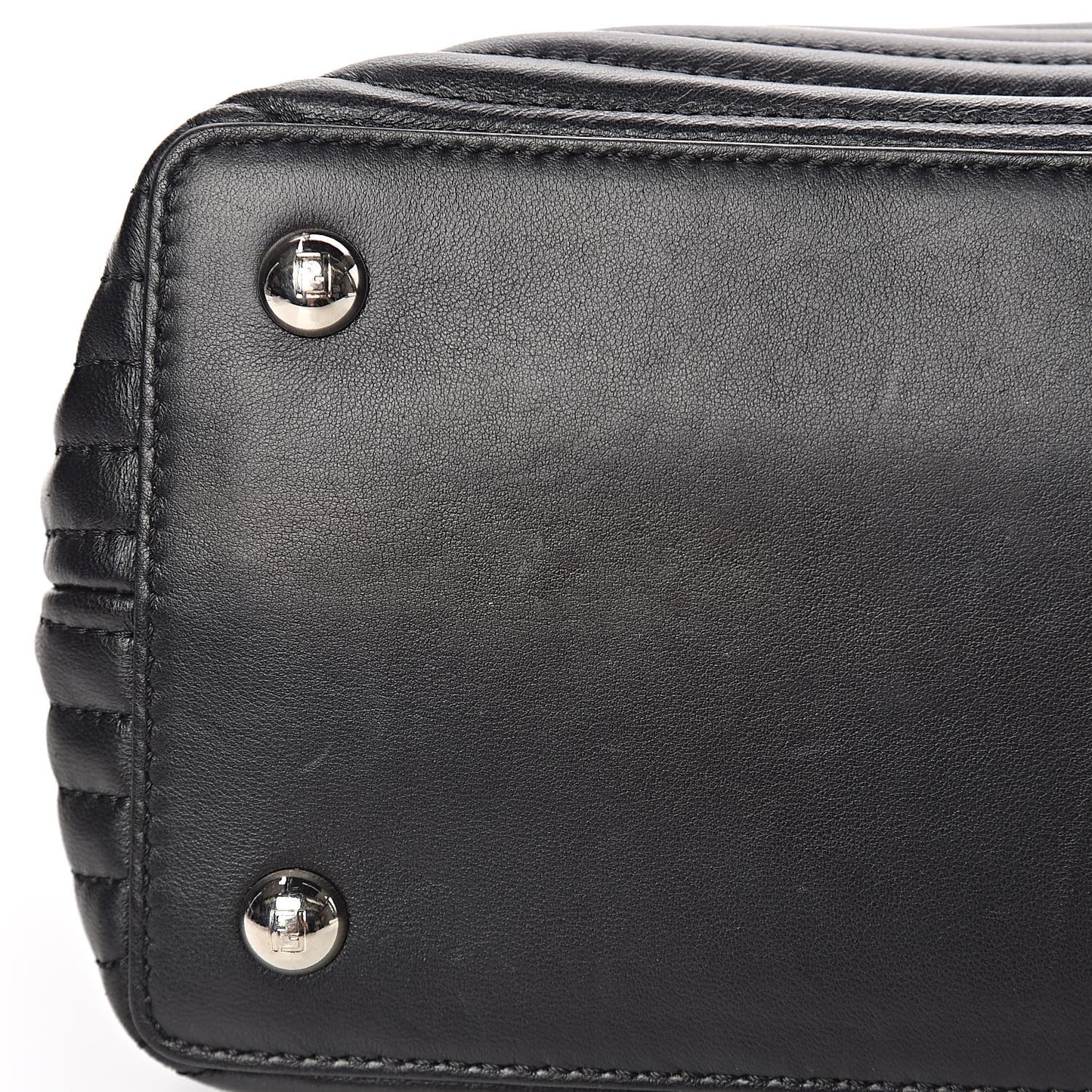 Shiny Nappa Trapuntata Chain Small DotCom Click Chain Satchel Black