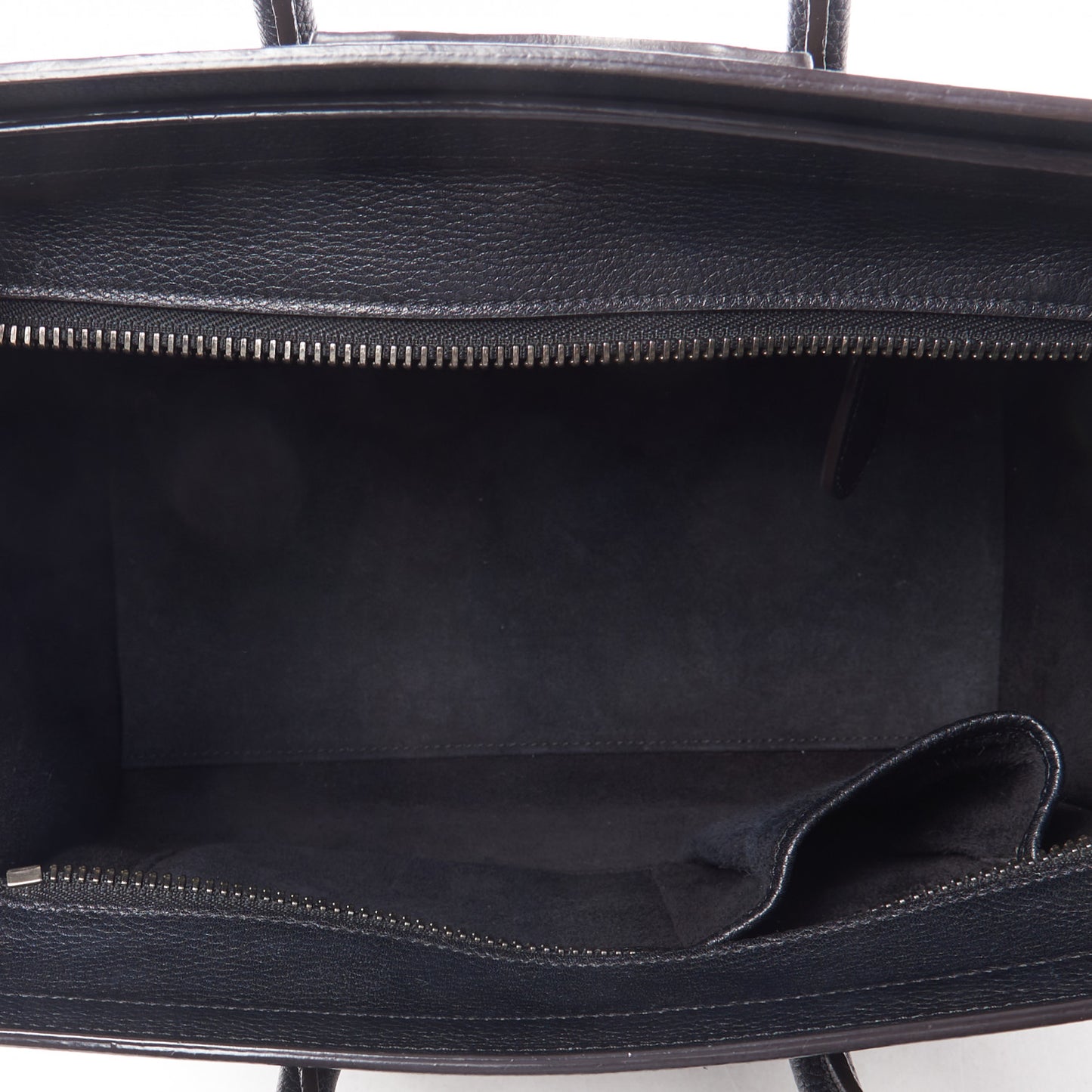 Drummed Calfskin Micro Luggage Black