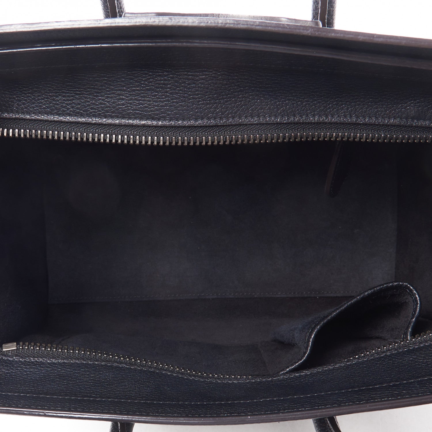 Celine Drummed Calfskin Micro Luggage Black 5 of 10