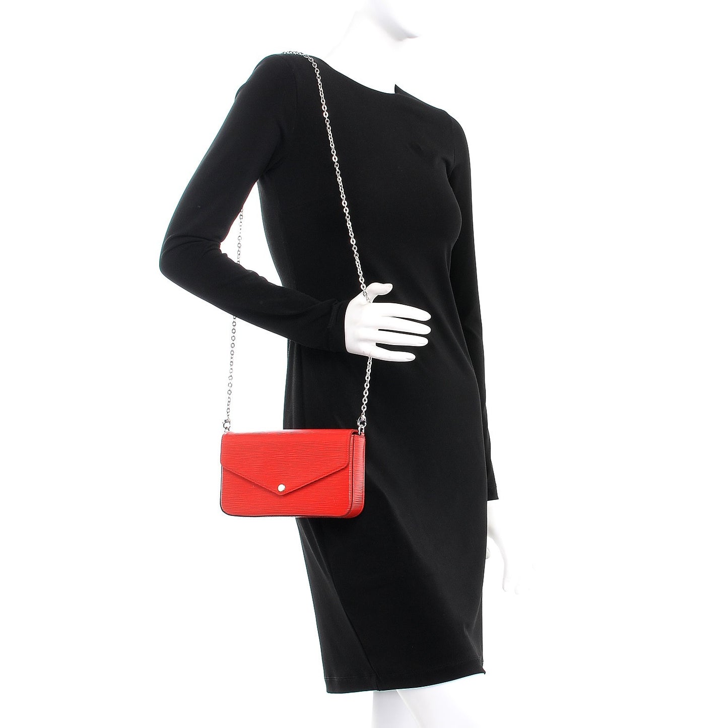 Epi Pochette Felicie Coquelicot
